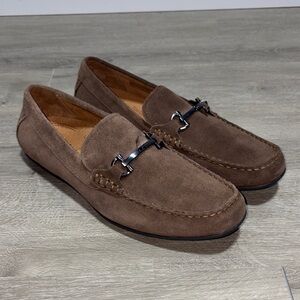 Vionic mens mecer mason brown suede driving moccasin size 12 NWT